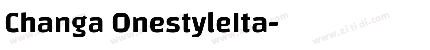 Changa OnestyleIta字体转换